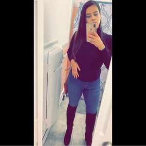 Women's Black Knee-High Boots